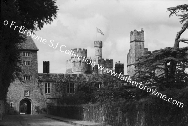 LISMORE CASTLE  TOWERS WITH HOUSE FLAG